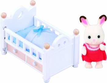 SYLVANIAN FAMILIES BEBE COELHO CHOCOLATE E CAMA