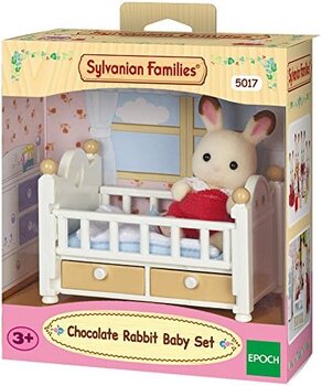 SYLVANIAN FAMILIES BEBE COELHO CHOCOLATE E CAMA