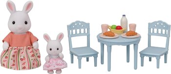 SYLVANIAN FAMILIES MESA DE CAFE DA MANHA - MAMAE E BEBE COELHOS DE NEVE