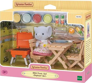CONJUNTO PIQUENIQUE E CHURRASCO - MENINA ELEFANTE - SYLVANIAN FAMILIES