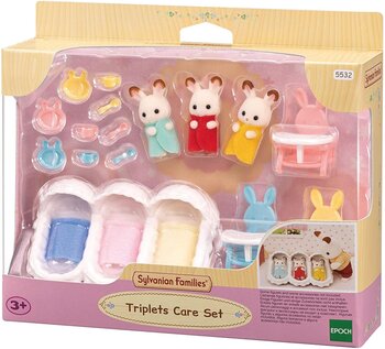 CONJUNTO CUIDANDO DE TRIGEMEOS - SYLVANIAN FAMILIES